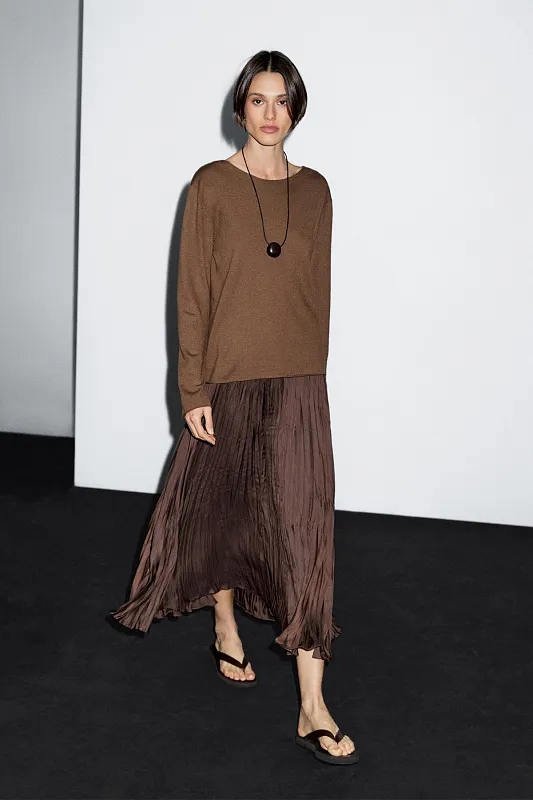 Джемпер из смесовой шерсти с вырезом "лодочка" MASSIMO DUTTI Джемпер из смесовой шерсти с вырезом "лодочка" MASSIMO DUTTI