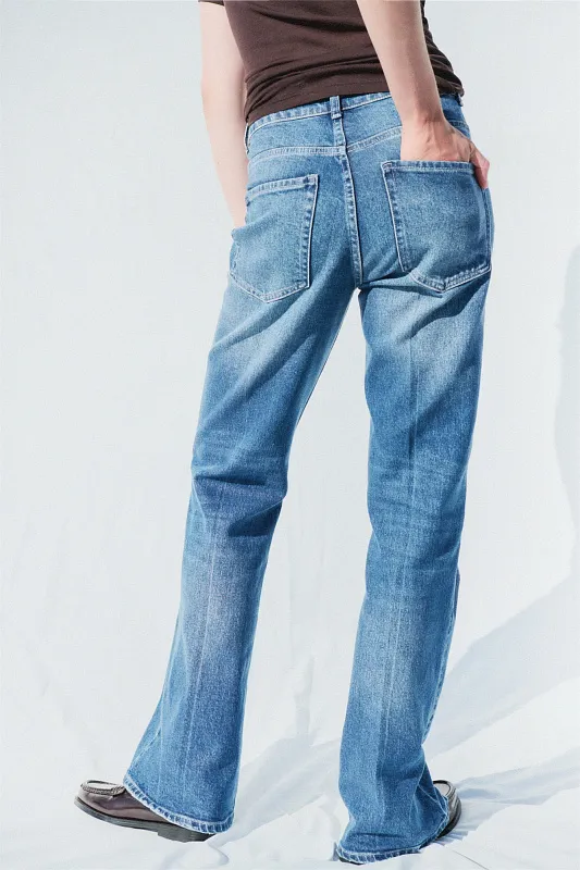 Расклешенные джинсы с высокой посадкой H&M Расклешенные джинсы с высокой посадкой H&M