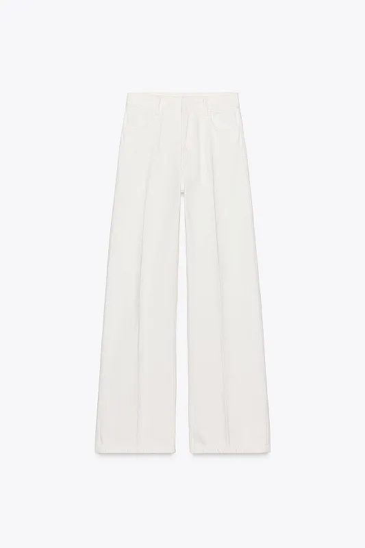 Широкие джинсы с высокой посадкой ZARA Широкие джинсы с высокой посадкой ZARA